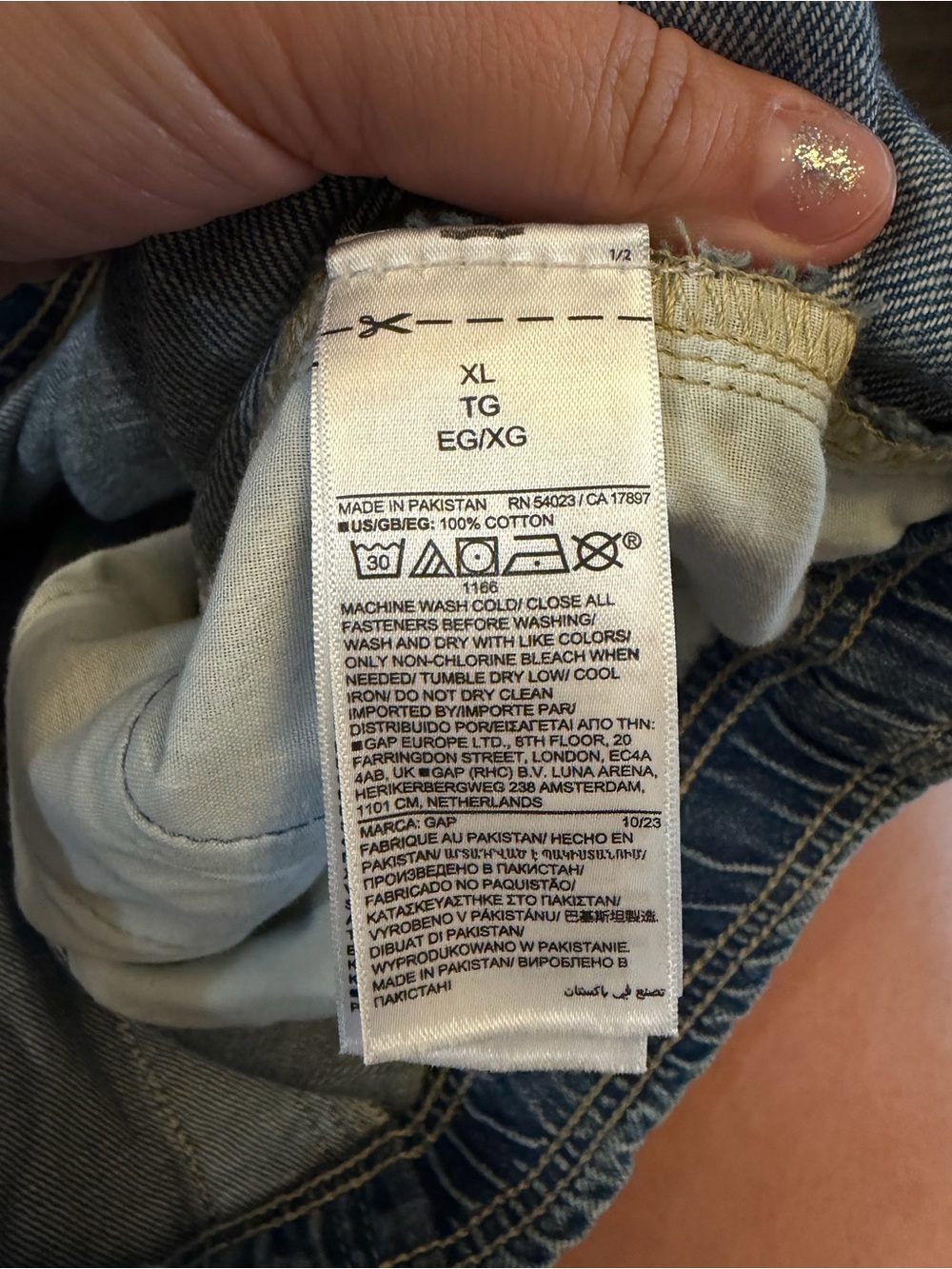 Gap Denim Women’s Pull-On High Rise Wide Leg Coastal Cropped Pants Size XL - Picture 3 of 7